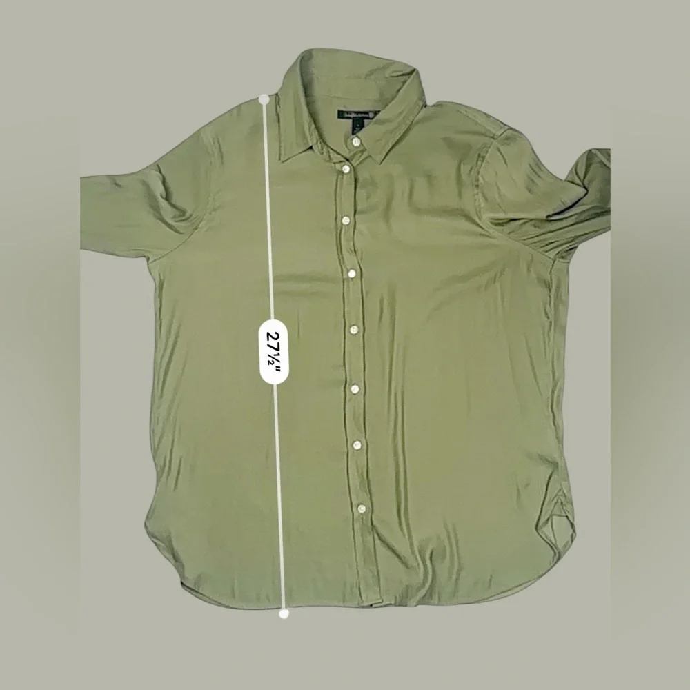 Banana Republic Olive Green Dillon Long Sleeve Button-Up Shirt – Size L